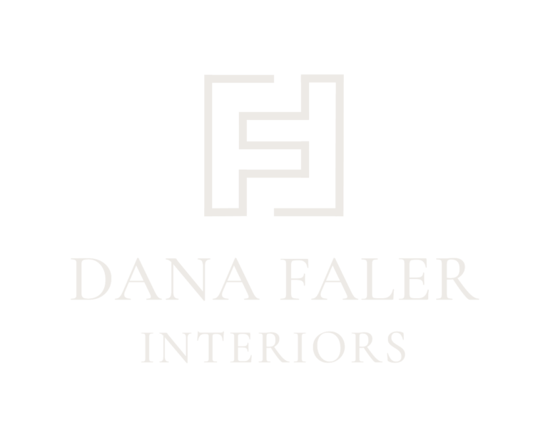 Logo of Dana Faler Interiors featuring a stylized 'D' and 'F' graphic above the company's name.